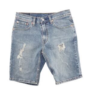 Levi’s 445 Distressed Denim Jean Shorts Blue Cutoff Jorts W31